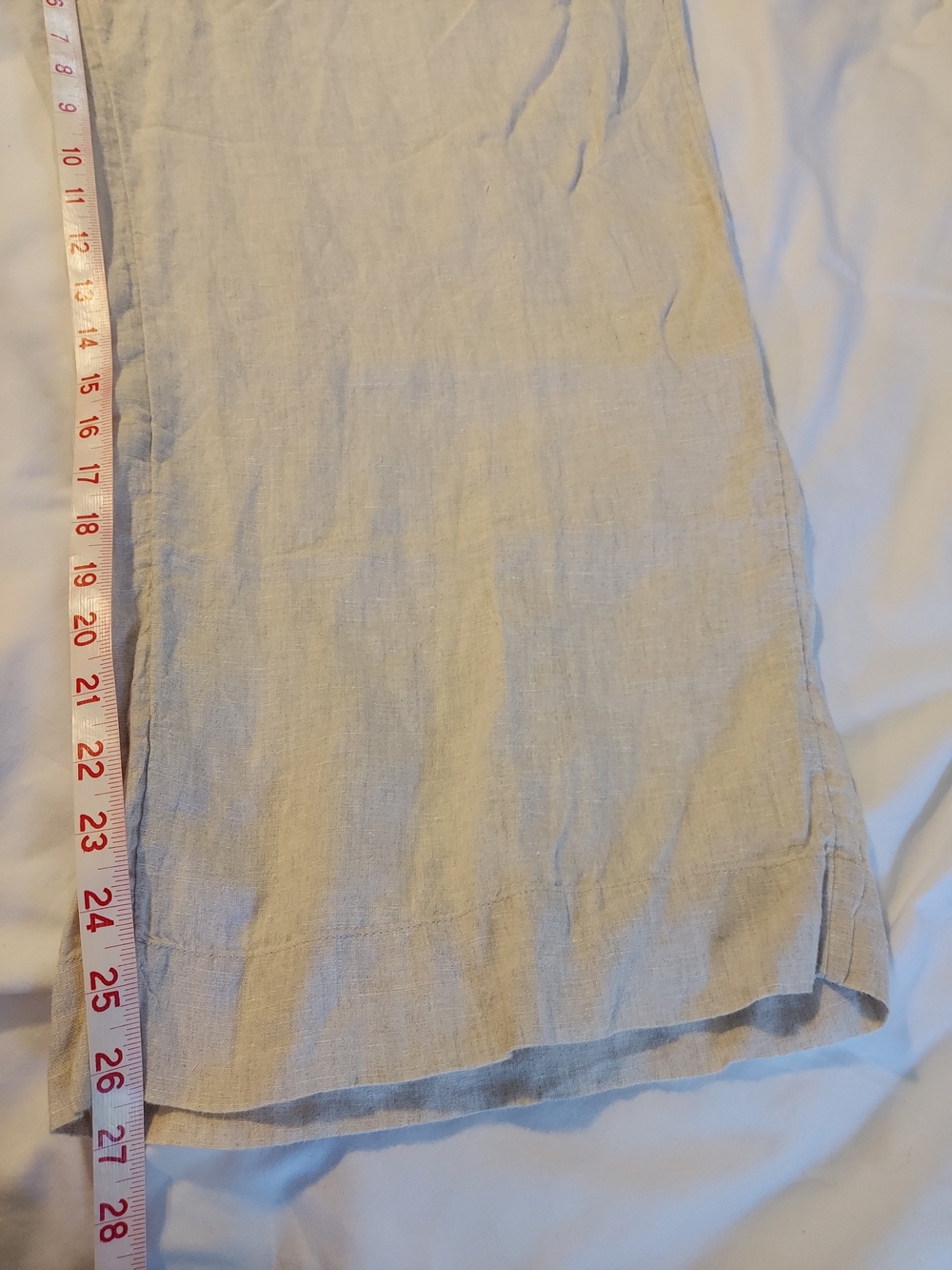 J.Crew Linen Drawstring Seaside Wide Leg Linen Pants Beige Large Tall - Picture 7 of 9